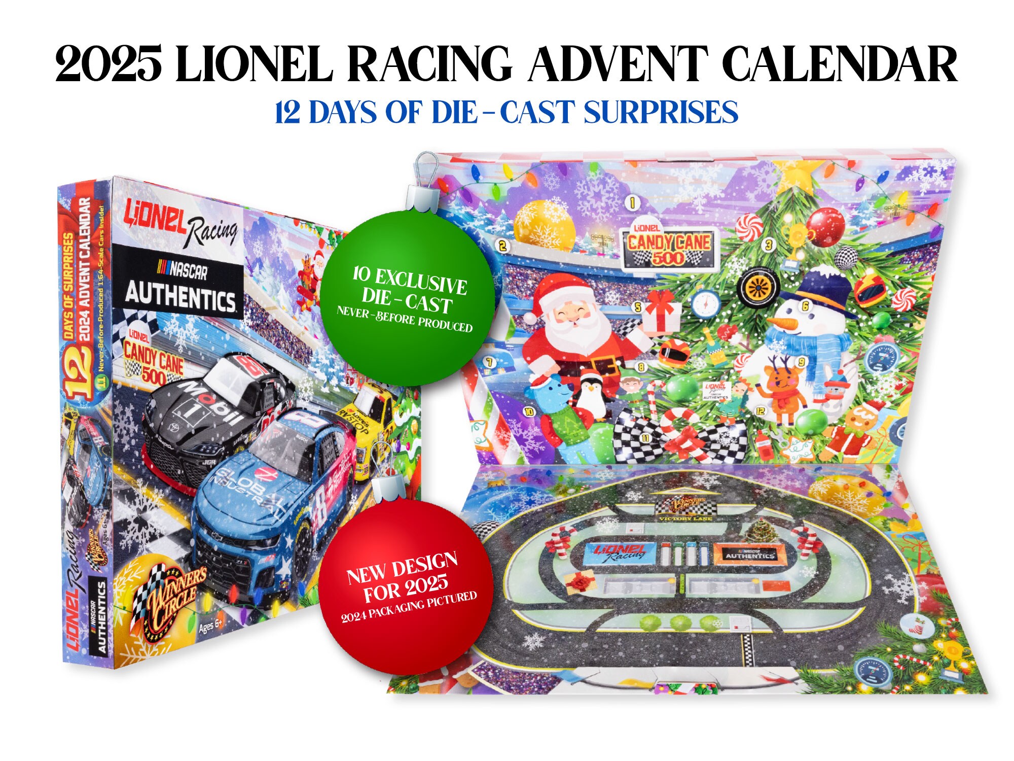 LIONEL RACING 2025 12 DAYS OF DIECAST ADVENT CALENDAR