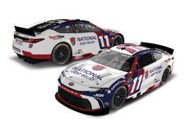 DENNY HAMLIN 2025 NATIONAL DEBT RELIEF 1:24 COLOR CHROME ARC DIECAST